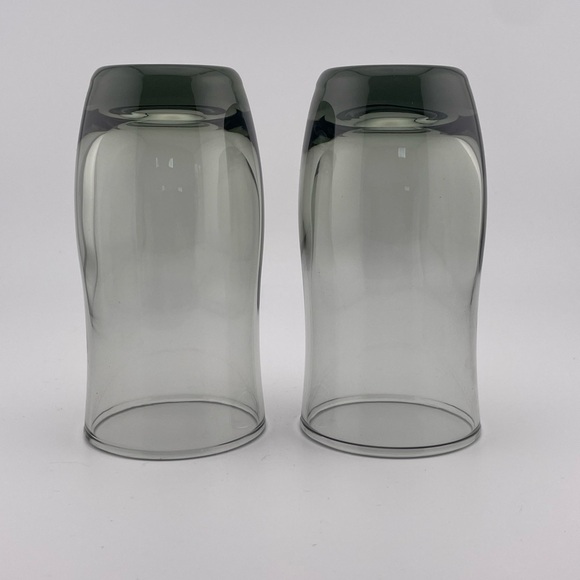 Vintage, Two Smoke Charcoal Gray Juice Glasses by Libbey - Picture 2 of 6